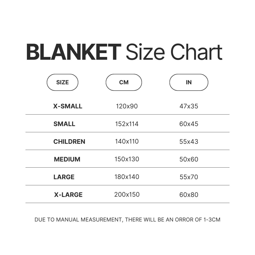 Blanket Size Chart - Outer Wilds Store